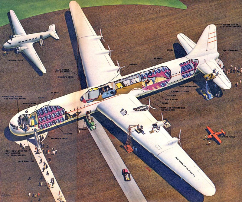 Illustration for article titled The Gargantuan XC-99 Was Almost The Post-WWII Airbus A380